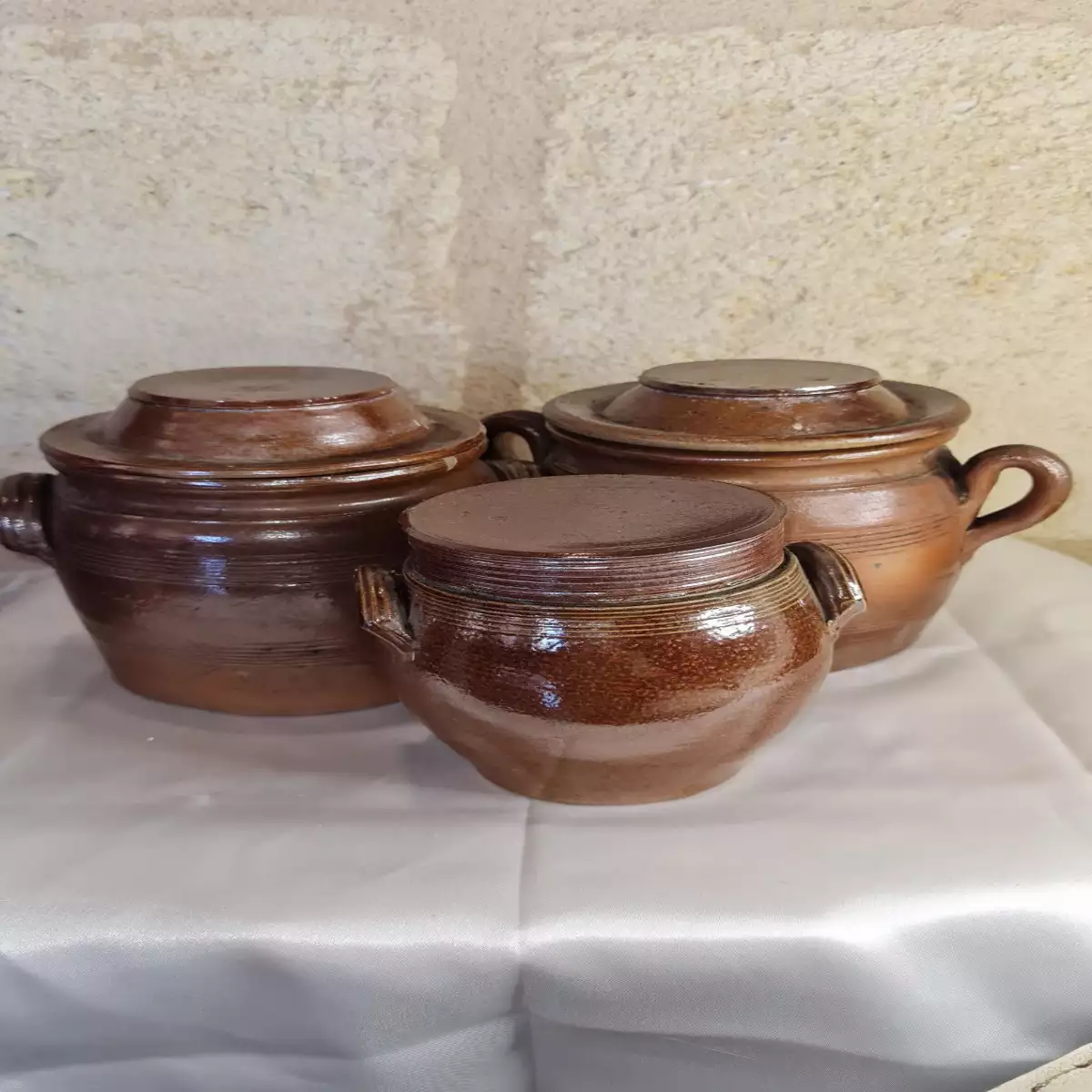 3 pots en grés